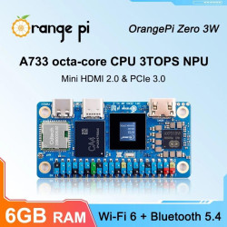 Orange Pi Zero 3W - 6GB RAM Octa-Core CPU 3-TOPS NPU AI Performance