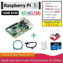 KIT-6C(128)  Raspberry Pi 5 (16GB RAM) - Complete SET