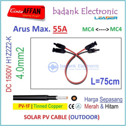 MC4 --- MC4 PV Cable Extension Panel Surya 4mm2 L75cm H1Z2Z2-K