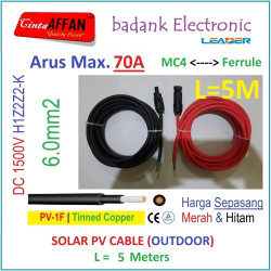 MC4 --- Ferrule PV Cable 1500V H1Z2Z2-K 6mm2 Tinned copper L5M