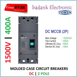 MCCB DC 2P 400A 1500V Molded Case Circuit Breaker Panel Surya PLTS