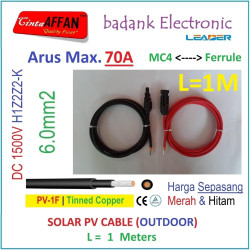MC4 --- Ferrule PV Cable 1500V H1Z2Z2-K 6mm2 Tinned copper L1M