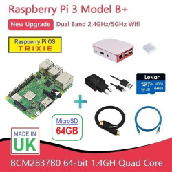 Paket Lengkap Raspberry Pi 3B (MicroSD 64GB)
