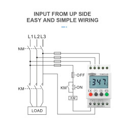 AC 3-PHASE LCD Protection Relay Unbalance Sequence Over Under VOLTAGE