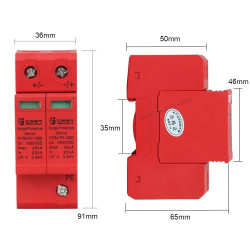 DC SPD 2P 500V Surge Arrester Protect Device Solar PV Panel Surya PLTS