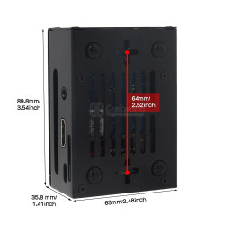 Geekworm N510 METAL CASE for Orange Pi 3B V1.1 (NOT COMPATIBLE FOR Orange Pi 3B V2.1)