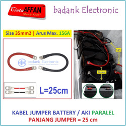 Kabel Jumper PARALEL Battery Size 35 mm2 L  25 cm Solar Panel Aki